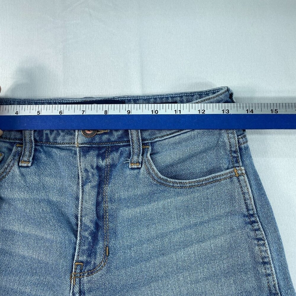 Hollister Jeans Womens size 7 Blue Stretch Denim Ultra High Rise Mom Jean - Picture 6 of 8